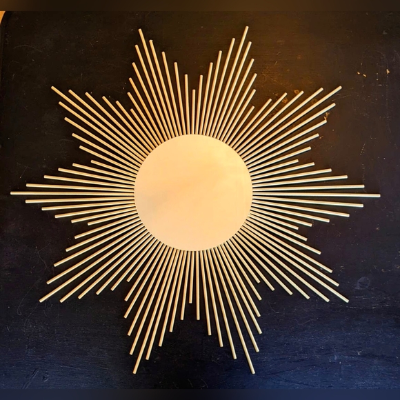 24" Gold Sunburst Mirror Home Decor Wall Art Decorative Wall Mirror - Picture 2 of 7